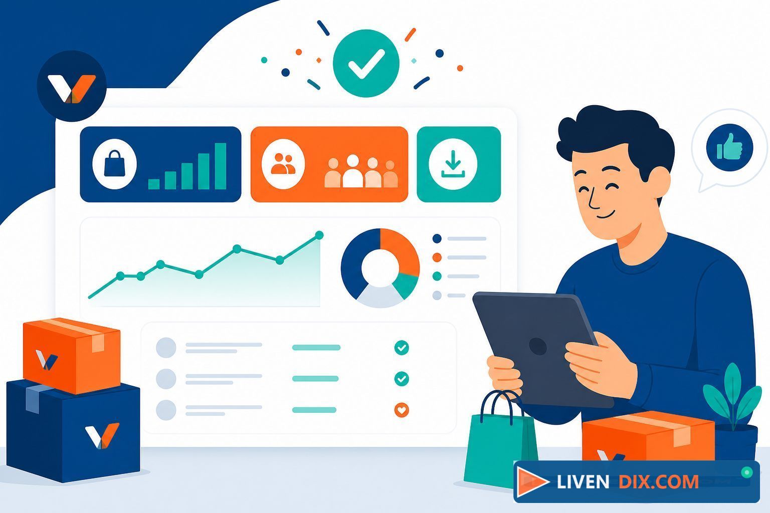 Resumen de ventas del día y exportación para envíos
