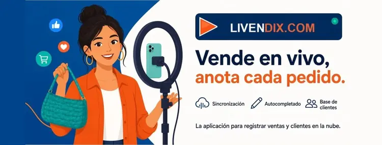 Portada de Facebook de Livendix con Renata