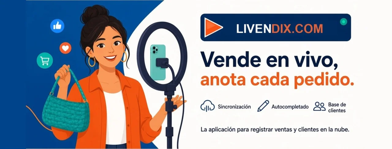 Portada de Facebook de Livendix con Renata