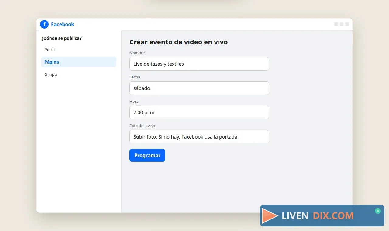 cómo hacer un live en facebook para vender en vivo